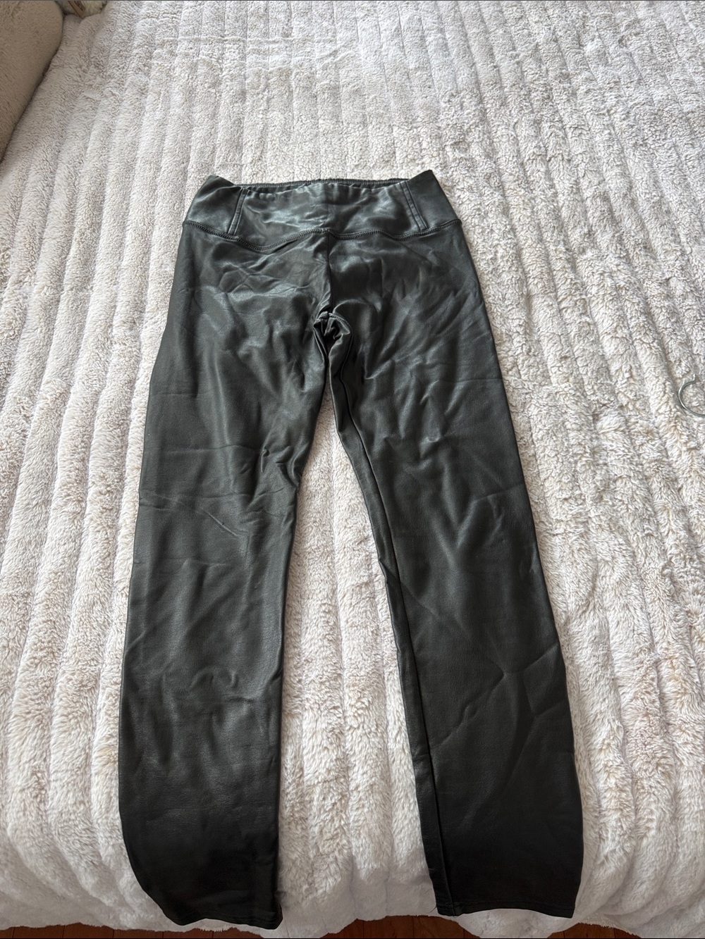 Black Faux Leather Leggings — Sleek Women's Leggings